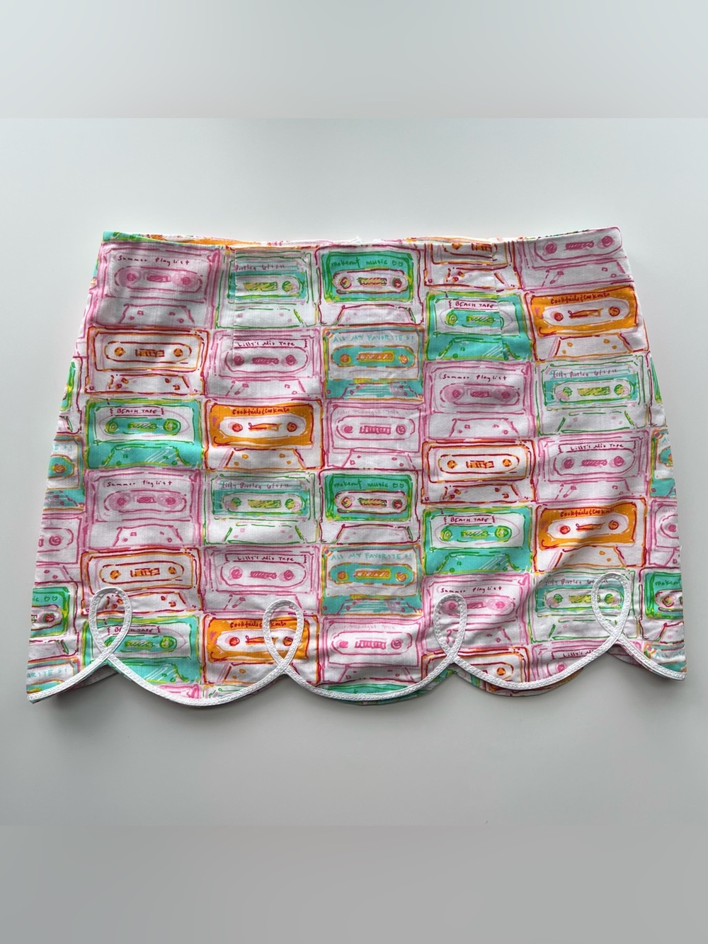 Lilly Pulitzer Rare Holy Grail Summer Mixtape Tate Skirt 00 HTF Mini Cassette Xs